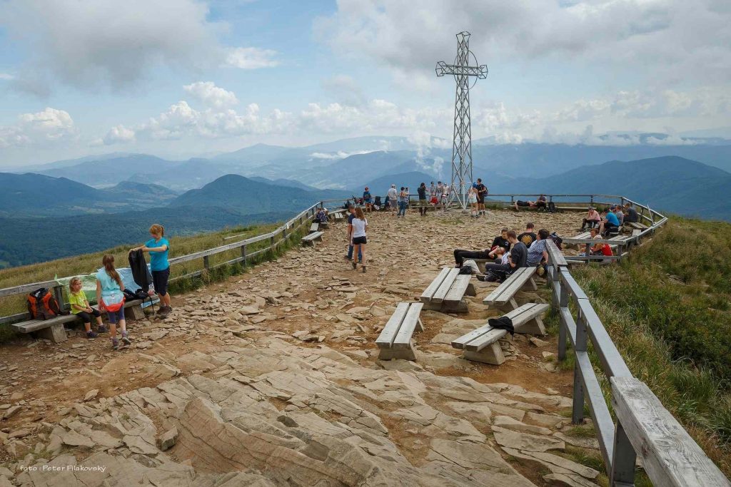 Na najvyššom vrchu Bieščadského národného parku – na Tarnici (1346 m n.m.).