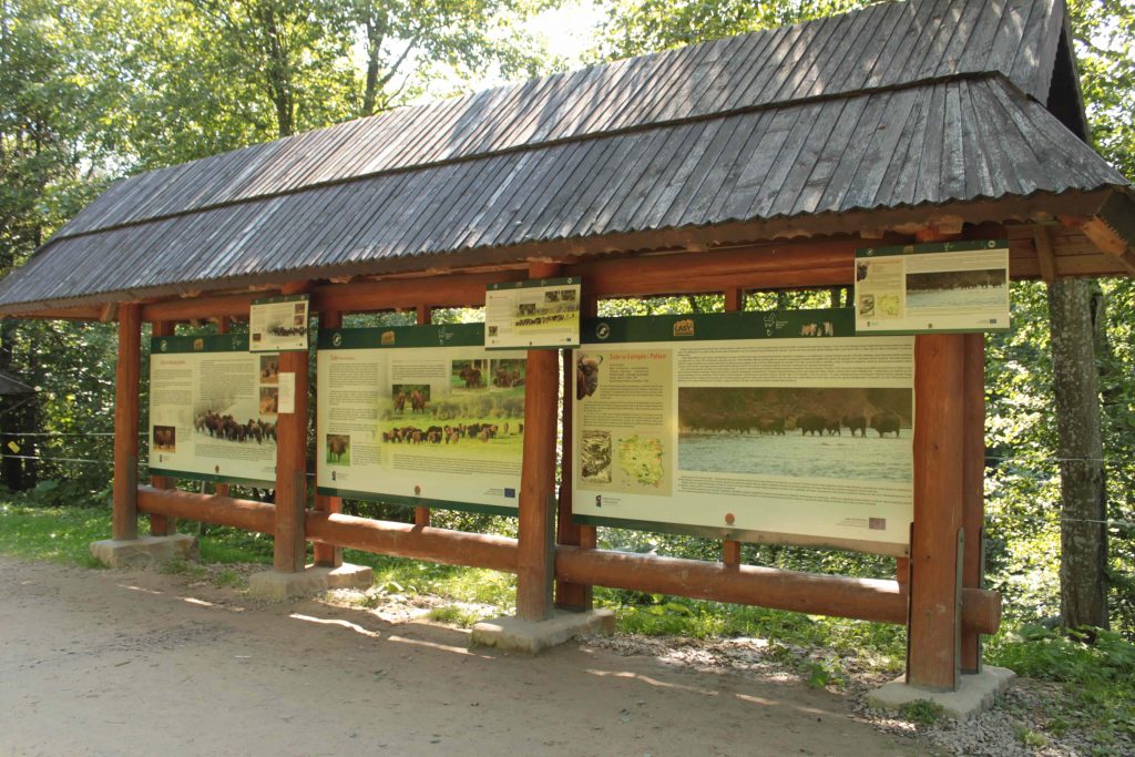 Zubria ohrada v Mucznom - informačné panely. Vstup je bezplatný.