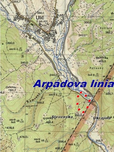 mapa Arpádovej línie