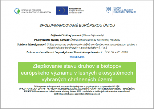 plagát Spolufinancované EÚ 