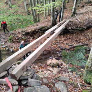 montáž novej lávky - začiatok