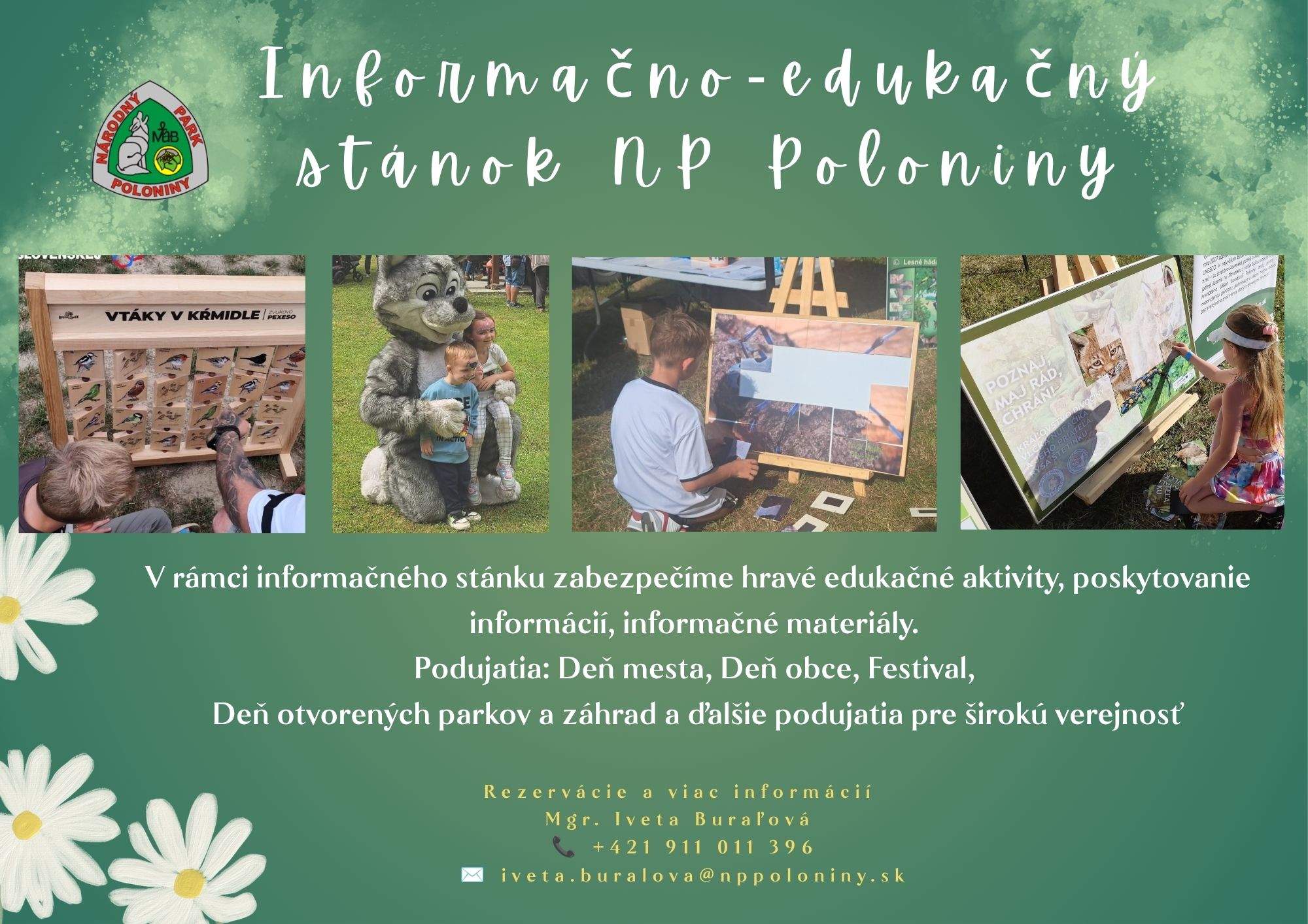 plagát Informačno-edukačný stánok NP Poloniny